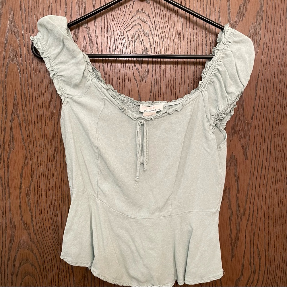 Capped-Sleeve Blouse